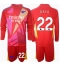 Maillot de football Réplique Arsenal David Raya #22 Gardien de but Extérieur Enfant 2024-25 Manche Longue (+ Pantalon court)