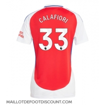 Maillot de football Réplique Arsenal Riccardo Calafiori #33 Domicile Femme 2024-25 Manche Courte