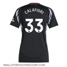 Maillot de football Réplique Arsenal Riccardo Calafiori #33 Extérieur Femme 2024-25 Manche Courte