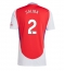 Maillot de football Réplique Arsenal William Saliba #2 Domicile 2024-25 Manche Courte