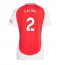 Maillot de football Réplique Arsenal William Saliba #2 Domicile Femme 2024-25 Manche Courte