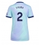 Maillot de football Réplique Arsenal William Saliba #2 Troisième Femme 2024-25 Manche Courte