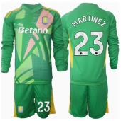 Maillot de football Réplique Aston Villa Emiliano Martinez #23 Gardien de but Domicile Enfant 2024-25 Manche Longue (+ Pantalon court)