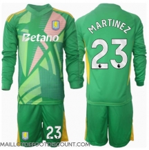 Maillot de football Réplique Aston Villa Emiliano Martinez #23 Gardien de but Domicile Enfant 2024-25 Manche Longue (+ Pantalon court)