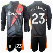 Maillot de football Réplique Aston Villa Emiliano Martinez #23 Gardien de but Extérieur Enfant 2024-25 Manche Longue (+ Pantalon court)