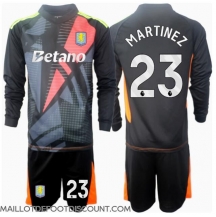 Maillot de football Réplique Aston Villa Emiliano Martinez #23 Gardien de but Extérieur Enfant 2024-25 Manche Longue (+ Pantalon court)