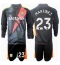 Maillot de football Réplique Aston Villa Emiliano Martinez #23 Gardien de but Extérieur Enfant 2024-25 Manche Longue (+ Pantalon court)