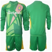 Maillot de football Réplique Aston Villa Gardien de but Domicile Enfant 2024-25 Manche Longue (+ Pantalon court)