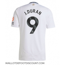 Maillot de football Réplique Aston Villa Jhon Duran #9 Extérieur 2024-25 Manche Courte