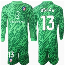 Maillot de football Réplique Atletico Madrid Jan Oblak #13 Gardien de but Extérieur Enfant 2024-25 Manche Longue (+ Pantalon court)