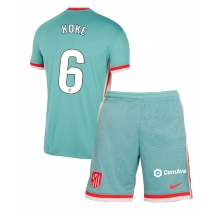 Maillot de football Réplique Atletico Madrid Koke #6 Extérieur Enfant 2024-25 Manche Courte (+ Pantalon court)