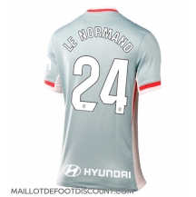 Maillot de football Réplique Atletico Madrid Robin Le Normand #24 Extérieur Femme 2024-25 Manche Courte