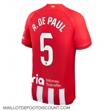 Maillot de football Réplique Atletico Madrid Rodrigo De Paul #5 Domicile 2023-24 Manche Courte