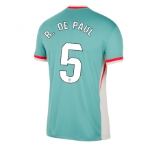 Maillot de football Réplique Atletico Madrid Rodrigo De Paul #5 Extérieur 2024-25 Manche Courte