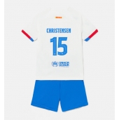 Maillot de football Réplique Barcelona Andreas Christensen #15 Extérieur Enfant 2023-24 Manche Courte (+ Pantalon court)