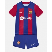 Maillot de football Réplique Barcelona Domicile Enfant 2023-24 Manche Courte (+ Pantalon court)