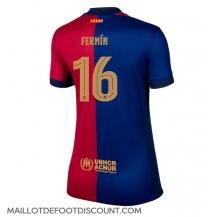 Maillot de football Réplique Barcelona Fermin Lopez #16 Domicile Femme 2024-25 Manche Courte