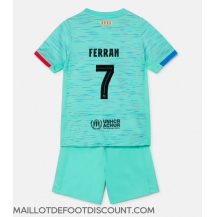 Maillot de football Réplique Barcelona Ferran Torres #7 Troisième Enfant 2023-24 Manche Courte (+ Pantalon court)