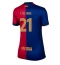 Maillot de football Réplique Barcelona Frenkie de Jong #21 Domicile Femme 2024-25 Manche Courte