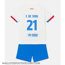 Maillot de football Réplique Barcelona Frenkie de Jong #21 Extérieur Enfant 2023-24 Manche Courte (+ Pantalon court)