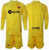 Maillot de football Réplique Barcelona Gardien de but Domicile Enfant 2024-25 Manche Longue (+ Pantalon court)