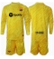 Maillot de football Réplique Barcelona Gardien de but Domicile Enfant 2024-25 Manche Longue (+ Pantalon court)