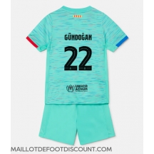 Maillot de football Réplique Barcelona Ilkay Gundogan #22 Troisième Enfant 2023-24 Manche Courte (+ Pantalon court)