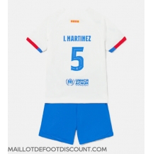 Maillot de football Réplique Barcelona Inigo Martinez #5 Extérieur Enfant 2023-24 Manche Courte (+ Pantalon court)