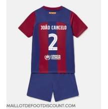 Maillot de football Réplique Barcelona Joao Cancelo #2 Domicile Enfant 2023-24 Manche Courte (+ Pantalon court)