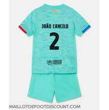 Maillot de football Réplique Barcelona Joao Cancelo #2 Troisième Enfant 2023-24 Manche Courte (+ Pantalon court)