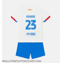 Maillot de football Réplique Barcelona Jules Kounde #23 Extérieur Enfant 2023-24 Manche Courte (+ Pantalon court)