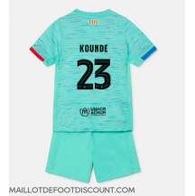 Maillot de football Réplique Barcelona Jules Kounde #23 Troisième Enfant 2023-24 Manche Courte (+ Pantalon court)