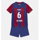 Maillot de football Réplique Barcelona Paez Gavi #6 Domicile Enfant 2023-24 Manche Courte (+ Pantalon court)