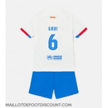 Maillot de football Réplique Barcelona Paez Gavi #6 Extérieur Enfant 2023-24 Manche Courte (+ Pantalon court)