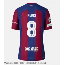 Maillot de football Réplique Barcelona Pedri Gonzalez #8 Domicile 2023-24 Manche Courte