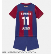 Maillot de football Réplique Barcelona Raphinha Belloli #11 Domicile Enfant 2023-24 Manche Courte (+ Pantalon court)