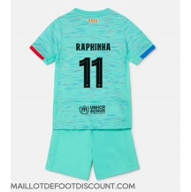Maillot de football Réplique Barcelona Raphinha Belloli #11 Troisième Enfant 2023-24 Manche Courte (+ Pantalon court)