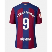 Maillot de football Réplique Barcelona Robert Lewandowski #9 Domicile Femme 2023-24 Manche Courte