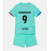 Maillot de football Réplique Barcelona Robert Lewandowski #9 Troisième Enfant 2023-24 Manche Courte (+ Pantalon court)
