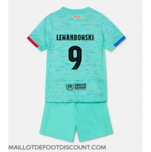 Maillot de football Réplique Barcelona Robert Lewandowski #9 Troisième Enfant 2023-24 Manche Courte (+ Pantalon court)