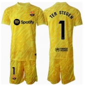 Maillot de football Réplique Barcelona Ter Stegen #1 Gardien de but Domicile Enfant 2024-25 Manche Courte (+ Pantalon court)