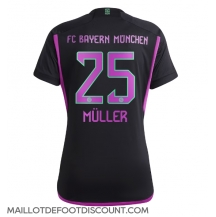 Maillot de football Réplique Bayern Munich Thomas Muller #25 Extérieur Femme 2023-24 Manche Courte