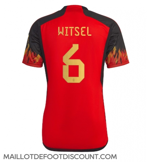 Maillot de football Réplique Belgique Axel Witsel #6 Domicile Mondial 2022 Manche Courte