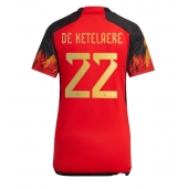 Maillot de football Réplique Belgique Charles De Ketelaere #22 Domicile Femme Mondial 2022 Manche Courte