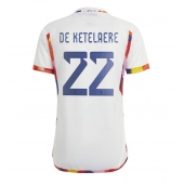 Maillot de football Réplique Belgique Charles De Ketelaere #22 Extérieur Mondial 2022 Manche Courte