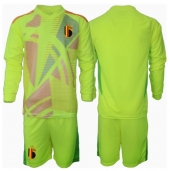 Maillot de football Réplique Belgique Gardien de but Extérieur Enfant Europe 2024 Manche Longue (+ Pantalon court)