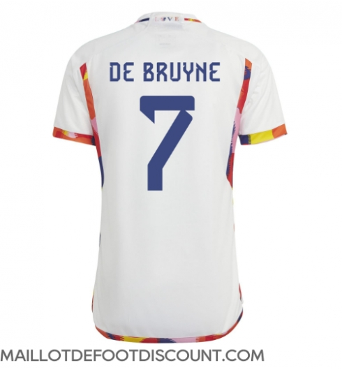 Maillot de football Réplique Belgique Kevin De Bruyne #7 Extérieur Mondial 2022 Manche Courte