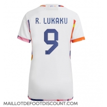 Maillot de football Réplique Belgique Romelu Lukaku #9 Extérieur Femme Mondial 2022 Manche Courte
