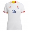 Maillot de football Réplique Belgique Thorgan Hazard #16 Extérieur Femme Mondial 2022 Manche Courte