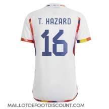 Maillot de football Réplique Belgique Thorgan Hazard #16 Extérieur Mondial 2022 Manche Courte